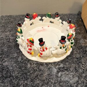 Frolicking Frosty’s 3-Wick Holder